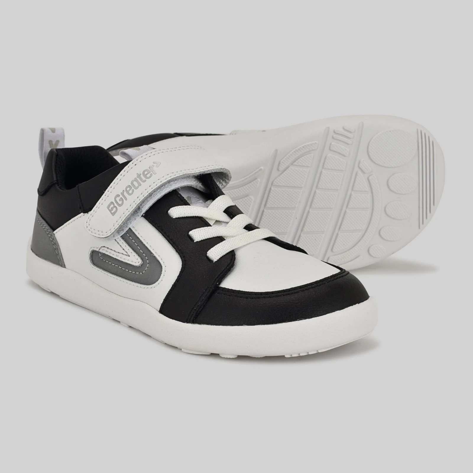 Кроссовки BGreater All Leather Lev — чёрный с белым, фото 13