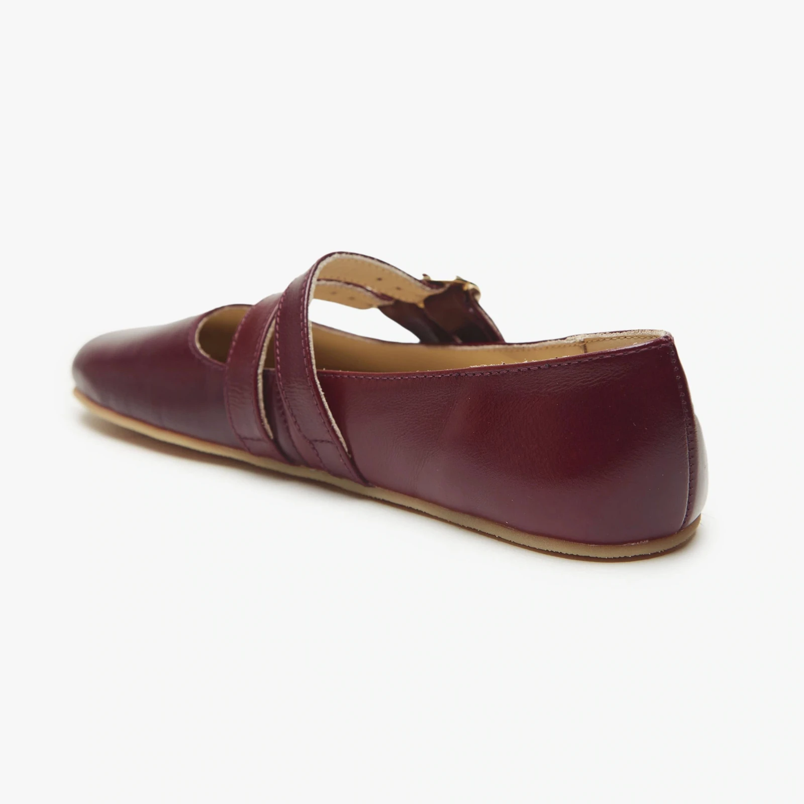 Босоногие туфли Origo Double Strap Mary Jane — лаковый бордовый, фото 7