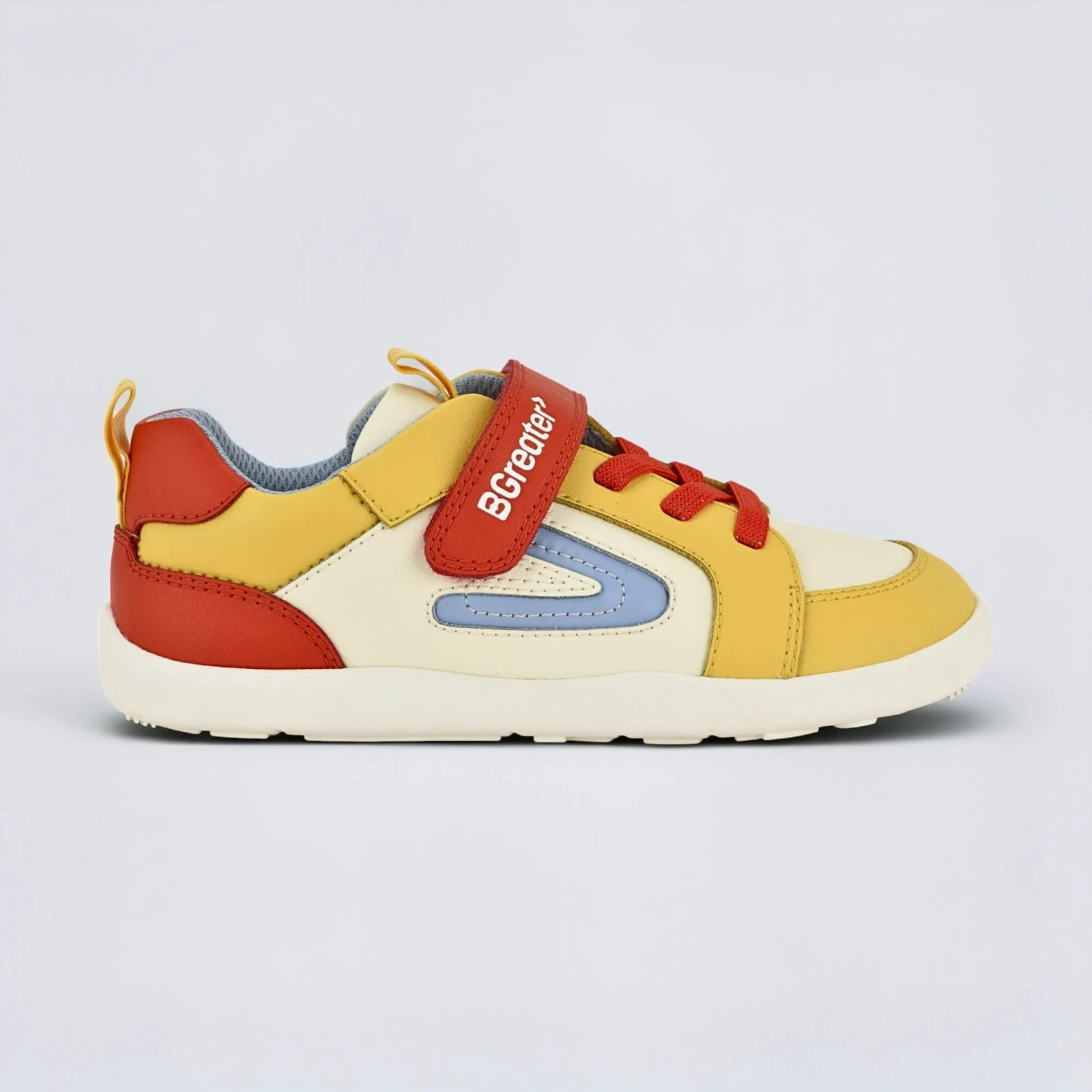 Кроссовки BGreater All Leather Lev — жёлтый с красным, фото 3