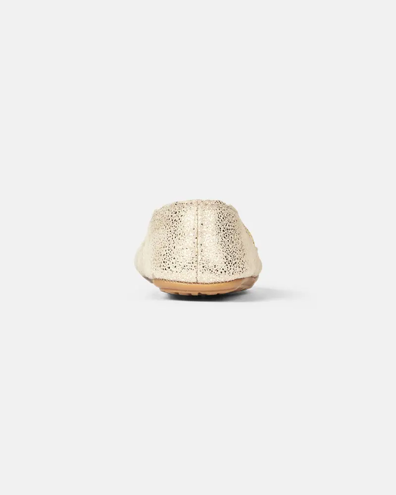 Детские босоногие домашние тапочки Bundgaard Tamara Ivory Gold, фото 3