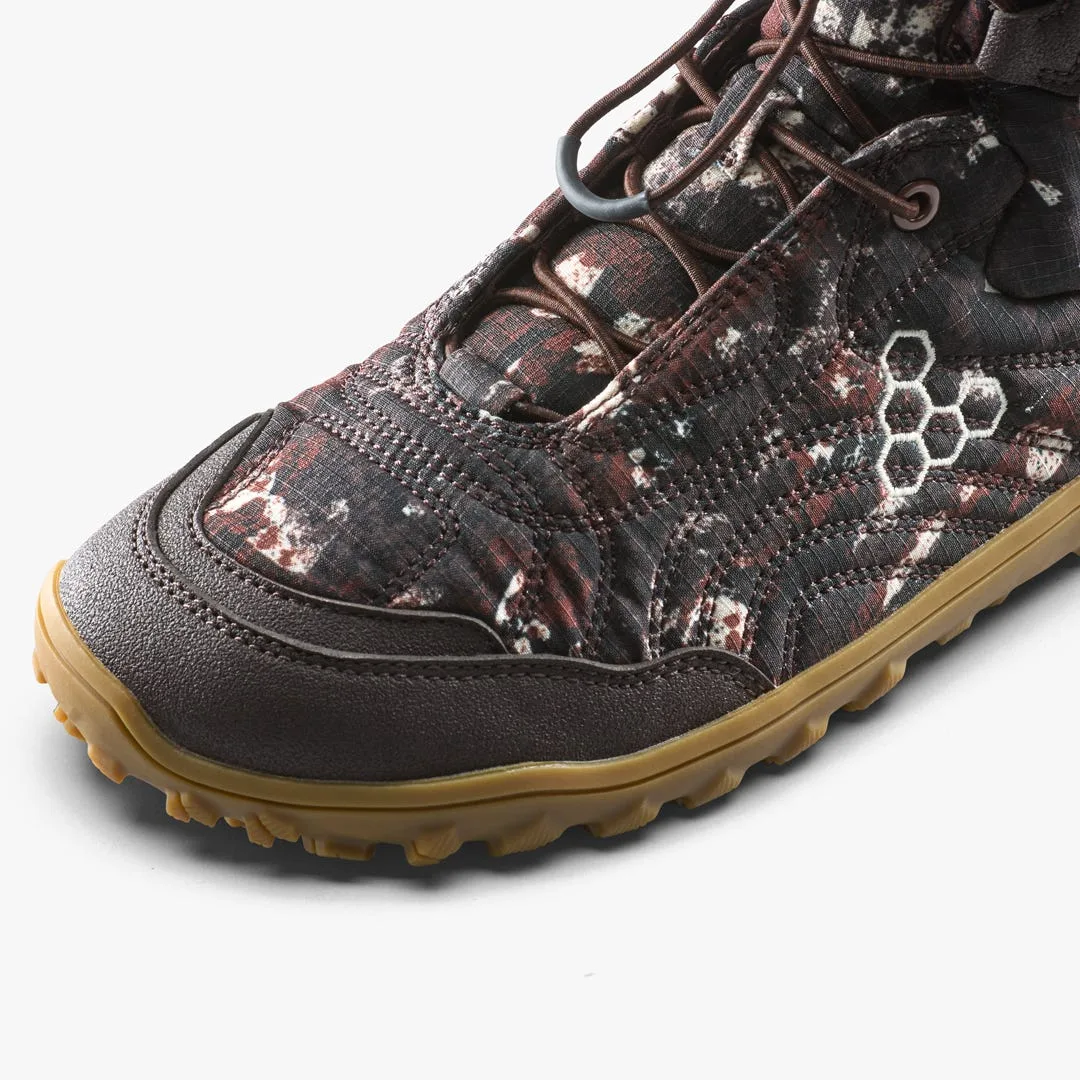 Ботинки Vivobarefoot Tracker Tova Mid — женская модель, серо-коричневый с узором, фото 6