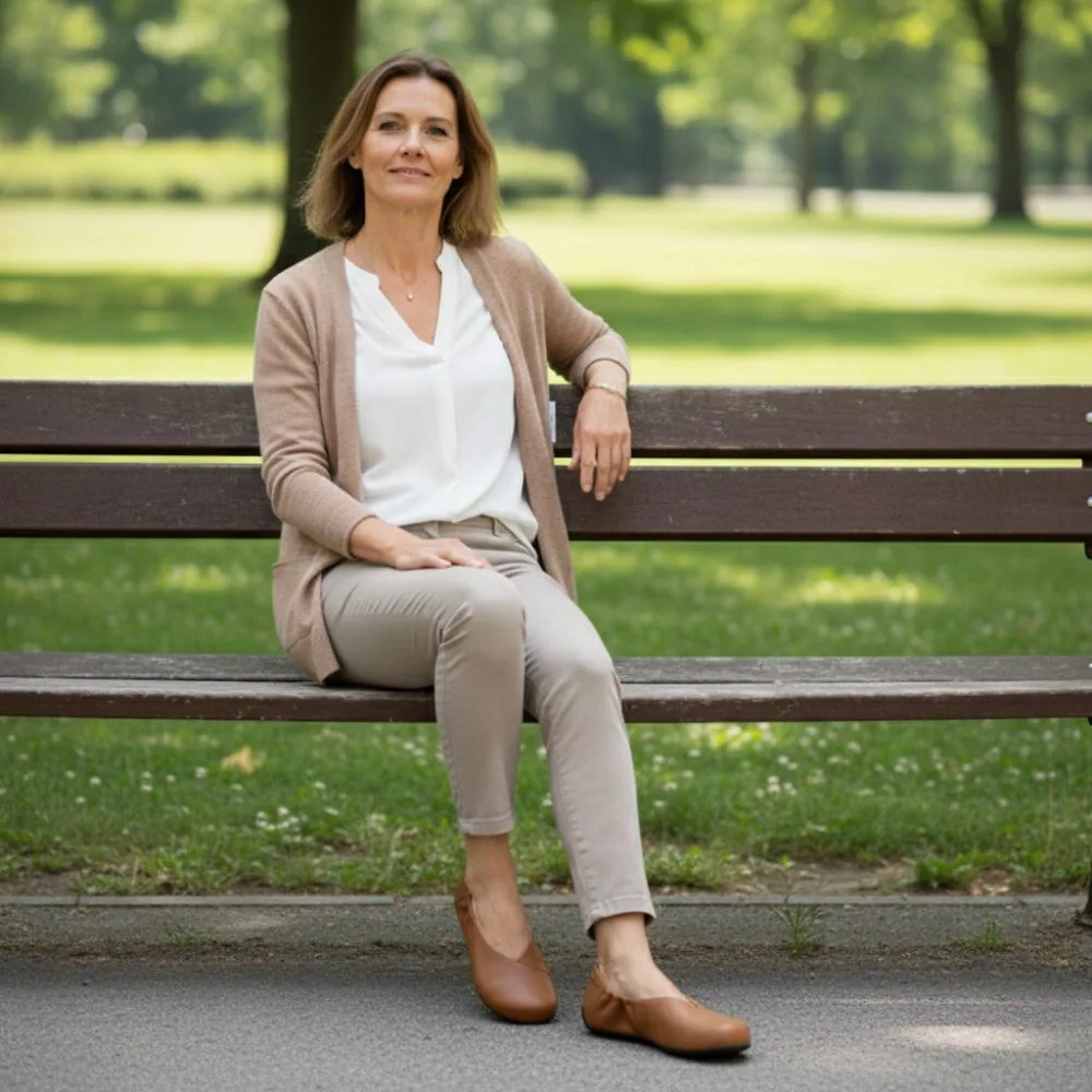 Женские балетки ZAQQ MAIQA Brown (коричневый цвет), фото 10